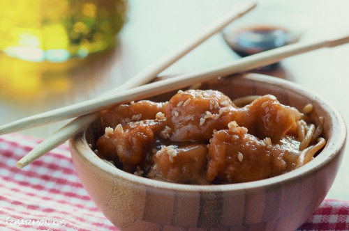 Kínai szezámmagos csirke csípős-édes bundában
